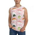 thumbnail image 2 of Goofa Cute Sushi Printed Men's Sleeveless T-Shirt - Athletic Gym Workout Tank Top for Men - Moisture-Wicking, UPF 30+ Quick-Dry Muscle Tee-3X-Large, 2 of 8