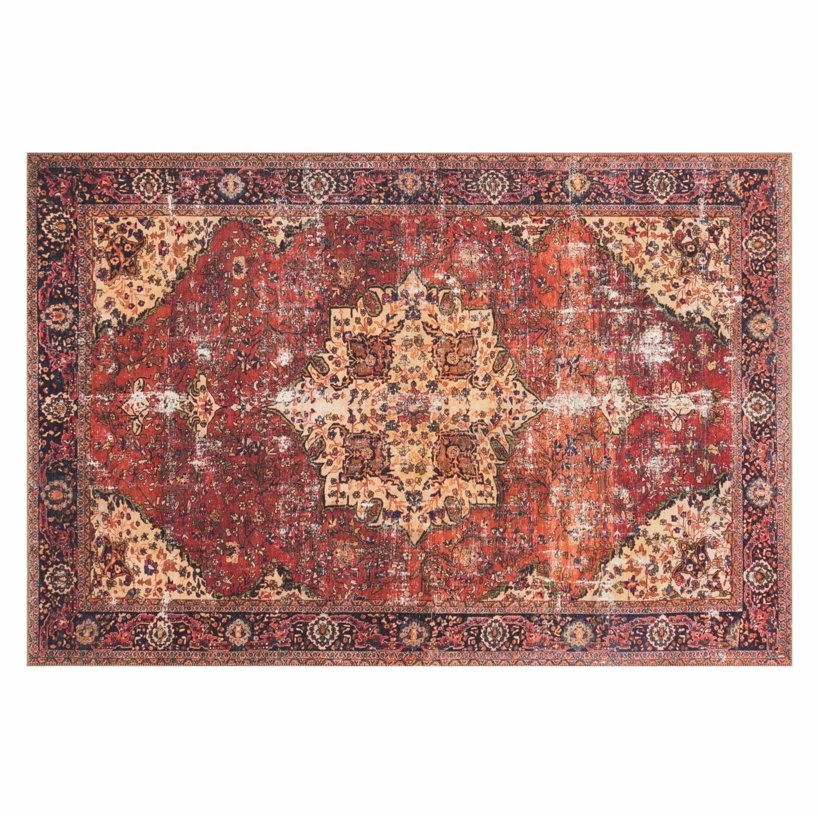 Loloi Loren Collection LQ-07 Red / Navy Oriental Area Rug 2'-3" x 3'-9"