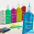 thumbnail image 6 of Glitter Glue for Crafts in Bright Classic Colors: Silver, Red, Green, Blue, Purple & Gold Glitter Glue Washable & Non-Toxic Used for Gluing, Drawing, Writing, Outlining, 0.67 OZ (6 Pieces) - by Enday, 6 of 7
