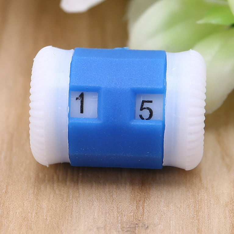  10 Pcs 2 Sizes Plastic Knit Counter Knitting Crochet Row Counter  (5 Large and 5 Small)