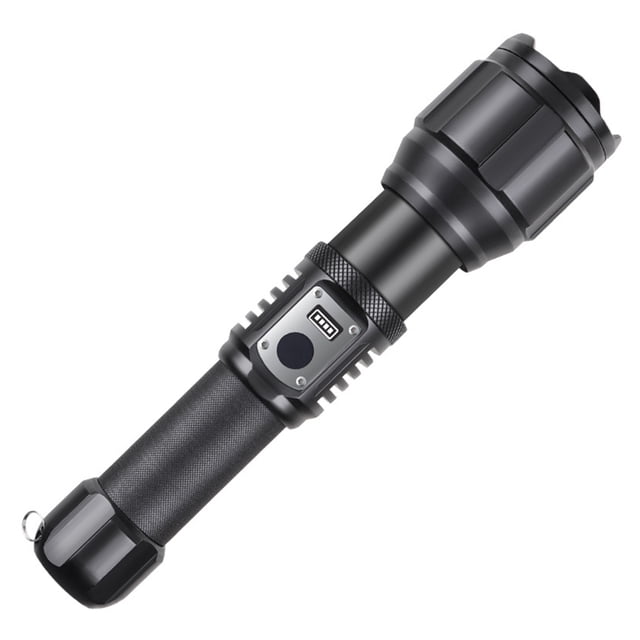 Soidarity Linterna Potente antorcha recargable Aleación de aluminio telescópico multifuncional Banco de energía de pesca táctica Estufas de camping Sin batería