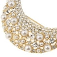 thumbnail image 3 of Broche de Perla Simulada Salvador en forma de luna dorado, 3 of 7