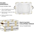 thumbnail image 3 of GZHJMY Collapsible Storage Basket Summer Gold Pineapple Rectangular Storage Bins Baskets Toys Storage Bins with Handles for Bedroom Home Office 2PCS, 3 of 7