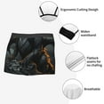 thumbnail image 3 of Yiaed Full Moon Black Dragon Print Men's Soft Cotton Boxer Shorts Breathable Boxers Underwear Moisture-Wicking Underwear Stretch Boxer Briefs for Man-Large, 3 of 5