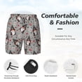thumbnail image 6 of Picia Halloween Gnome pattern Mens Swim Trunks with Compression Liner Stretch Beach Shorts Quick Dry with Zipper Pockets No-Chafing Board Shorts-XX-Large, 6 of 9