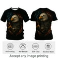 thumbnail image 3 of Rebaike Bald Eagle T-shirt for Men American Flag Graphic Tee Shirt, 3 of 7