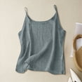 thumbnail image 2 of ORT Cotton Linen Camisole Tops Women Spaghetti Strap Loose Fit Tank Top Cami Summer Casual Sleeveless Shirts Blouse(Grey,XL), 2 of 6
