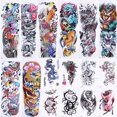 thumbnail image 1 of Pegatinas De Tatuaje, Varios Patrones, Pegatinas De Tatuaje Temporales Impermeables A Prueba De Sudor, Seguras, No Tóxicas Para Uso Diario Para Reuniones, 1 of 7