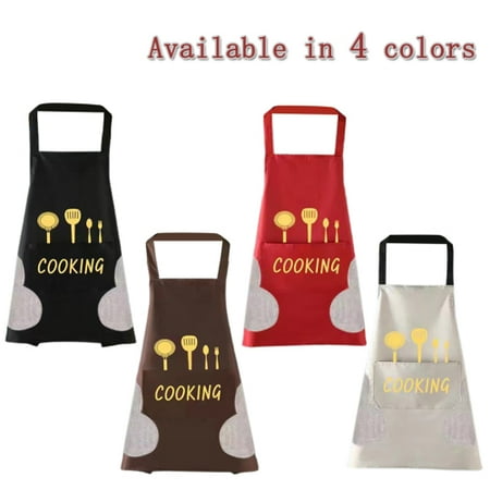 

Aprons for Women and Men Kitchen Chef Apron with 1 Big Pockets and Hand-wiping towel Adjustable Bib Apron for Cooking Serving - 29 x 27 - 4 colors - 1 Pcs