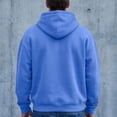 thumbnail image 5 of Mens Oversized Hoodies Fall Sweatshirt Winter Fleece Hooded Collar Drawstring Pullover With Pockets Royal Blue S, 5 of 8