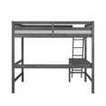 thumbnail image 5 of Hillsdale Furniture Crosswinds Wood Twin Loft Bunk Bed, Wirebrush Gray, 5 of 8