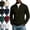 13# Army Green, variant on Mens Quarter Zip Pullover Sweater Lightweight Mock Neck Slim Fit Pullover Knit Casual Polo Sweaters White L