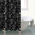 thumbnail image 4 of Black White Gothic Dreamcatcher Owl Skull Pattern Shower Curtain 72"x72" ,Bathroom Decorative Shower Curtains Set with 12 Hooks,Modern Waterproof Washable Shower Curtain, 4 of 6