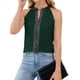 thumbnail image 3 of Camisa de con Cuello en V y Sin Mangas para Mujer, para Oficina y Trabajo. Verde XXL, 3 of 9