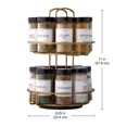 thumbnail image 3 of Kamenstein Prefilled 16-Jar Gold Wire 2-Tier Revolving Filled Countertop Spice Rack & Organizer, 3 of 13