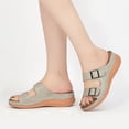 thumbnail image 5 of Atoshopce Womens Wedge Sandals Summer Casual Open Toe Buckle Platform Sandal Slip On Beach Flatform Shoes, 5 of 7