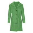 thumbnail image 4 of iOPQO Wool Coats for Women Pea Coat Women Womens Long Wool Coat Long Coats for Women Single Breasted Trench Coats for Women Long Wool Winter Coats for Women Warm Coats for Women Green S, 4 of 6