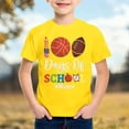 thumbnail image 4 of NAFUU Boys Tops Prints 100 Crewneck Back To School Graphic Short Sleeve Tee Shirt Casual Loose Fit Crew Neck Top For Kids Classic Vacation Boys Shirts,Yellow,12-13 Years, 4 of 4