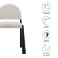 thumbnail image 3 of Side Dining Chair, White, Fabric, Metal, Bar Pub Cafe Bistro Dining Kitchen Hospitality Restaurant, Modern Contemporary, HB37832, 3 of 10