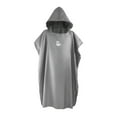 thumbnail image 2 of S SERENABLE Polyester Surf Poncho Changing Robe Quick Dryer Front Bag Hooded Soft Microfiber Medium Gray, 2 of 9