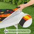 thumbnail image 5 of Halloween Elastic Edge Tablecloth Pumpkin Design - 52 Inch Round Fitted Cover for Kitchen Dining Party, 5 of 6