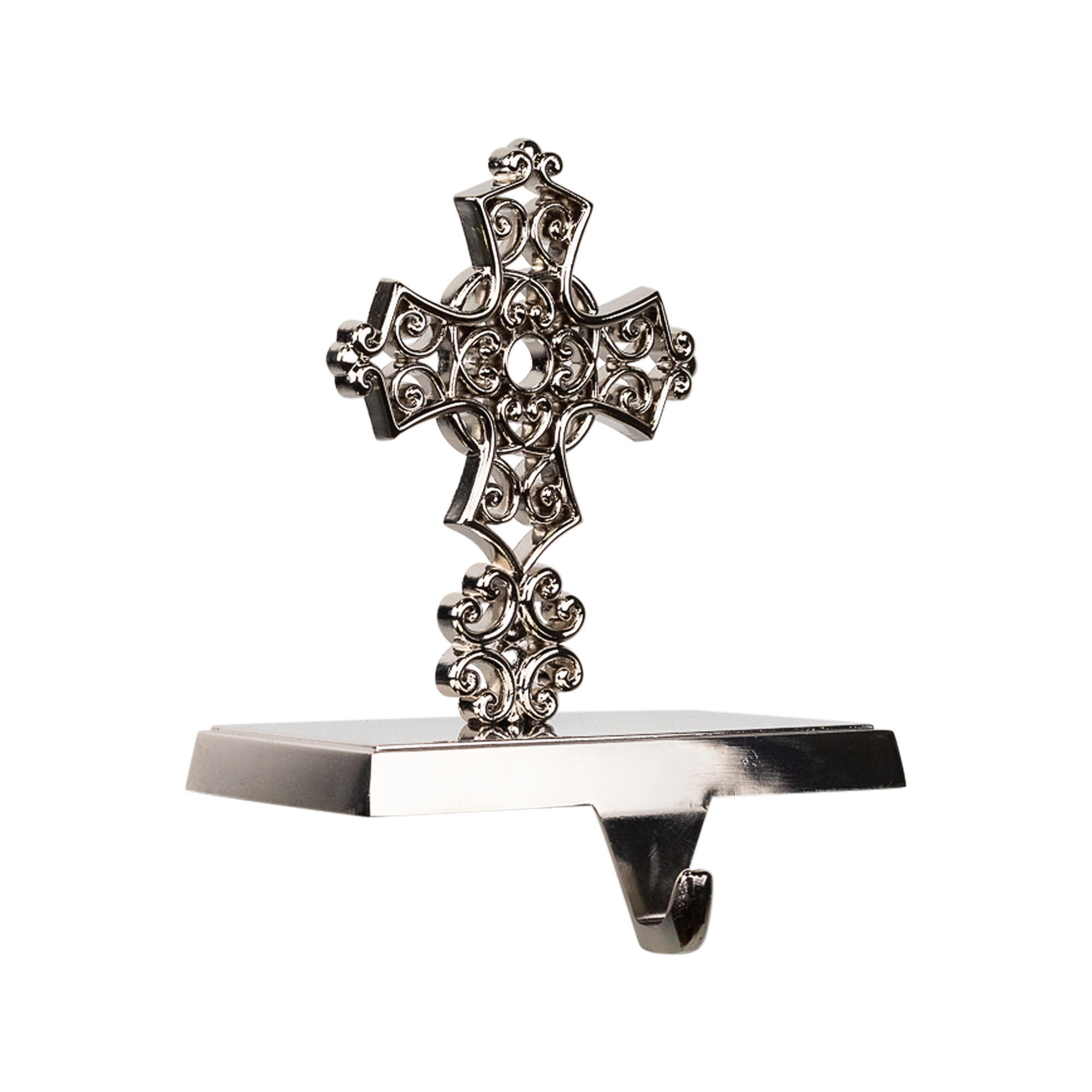 Northlight Filigree Cross Christmas Stocking Holder - 5"