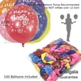 thumbnail image 2 of Allgala 100ct 12" Helium Grade Premium Latex Balloons-"Happy Birthday"-BL52051, 2 of 4
