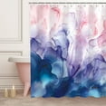 thumbnail image 2 of Marble Shower Curtain, Abstract Shower Curtains, Blue Ombre Shower Curtains Set with 12 Hooks, Decor Waterproof Bathroom Curtain, 72”x72”, 2 of 6