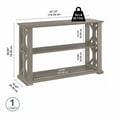 thumbnail image 4 of Bush Furniture Homestead Console Table with Shelves, Driftwood Gray, 4 of 7