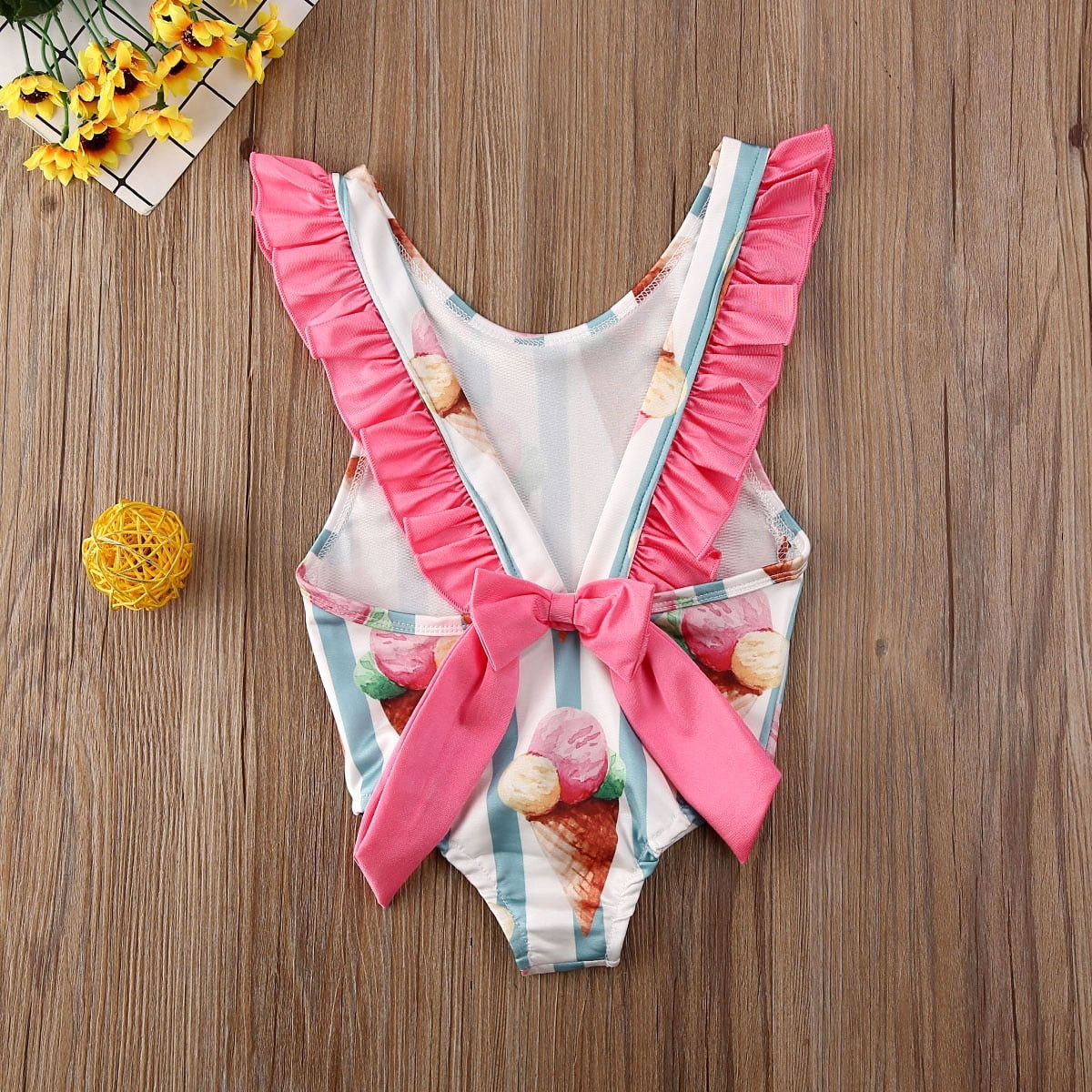 Toddler Baby Girls Bikini Kid Watermelon Beach Swimsuit Bow Bathing Suit Swimwear 3Pcs Set Swimsuit