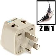 OREI Grounded Universal 2 in 1 Plug Adapter Type I for Australia, China, New Zealand and more - High Quality - CE Certified - RoHS Compliant WP-I-GN
