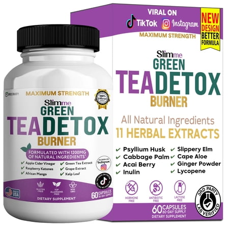 GreenVify SlimMe Green Tea Detox Burner – Metabolic & Energy Support Dietary Supplement