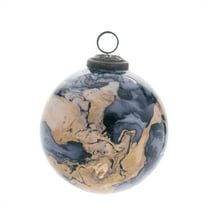 Melrose Marble Painted Glass Ball Ornament Set of 6