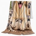 thumbnail image 2 of Labrador Retriever Rustic Farmhouse Setting, Cozy Pet Portrait Pattern, Warm Flannel Blanket for Ranch House and Living Room, Dog Lovers Appreciation Gift, Pet Lover Home Decor, 2 of 9
