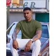 thumbnail image 3 of COOFANDY Mock Turtleneck for Men Short Sleeve Casual Stylish High Neck Fall Tops Stretch Sweater, 3 of 6