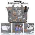 thumbnail image 2 of Tote Bag for Women - Dalmatian Corgi Bulldog Shoulder Bag - Large Utility Work Duffle Bag with Zipper Handbag for Travel, Work, Sprots, 2 of 5