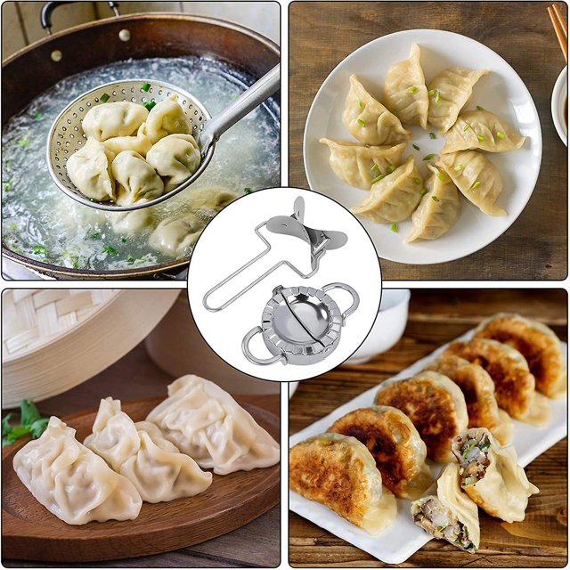 Juego de moldes para bolas de masa hervida, herramienta de prensa de masa para hacer masa de bolas de masa hervida para cocina, raviolis de pastel de masa de pellizco Manual (1 juego, plateado) ShuxiuWang 8390605842733
