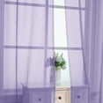 thumbnail image 6 of OVZME Lavender Sheer Curtains 120" Extra Long 2 Panels Set for Living Room & Bedroom, Premium Lightweight Voile Sheer Drapes with Rod Pocket - Each Panel 59" Wide x 120" Length, Lavender, 6 of 9