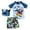 R237/Dark Blue, variant on Vividxx 3 Piece Boys Swimsuit Short Sleeve Cartoon Cute Toddlers Kids Swimsuit 3-4 Years