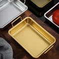 thumbnail image 6 of 304 Stainless Steel Square Plate for Snack Barbecue Dessert Tray Home Kitchen Dining Table Plates Nut Cake Fruit Plate Multifunctional Storage Plates, 6 of 13
