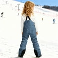 thumbnail image 6 of Girls Boys Snow Bibs Waterproof Insulated Ski Pants Adjustable Strap Snowboard Overalls (Navy 4-5 Years), 6 of 6
