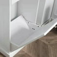 thumbnail image 4 of Demi Bonn 35" Kitchen Tilt-Out Trash Bin Cabinet Standalone Recycling Bin Holder with Drawer for Modern Kitchen, White, 4 of 11