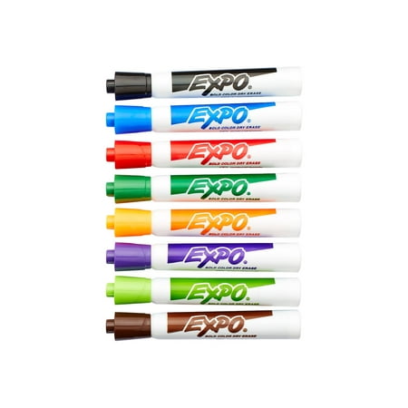 Expo Non-Toxic Dry Erase Marker, Chisel Tip, Assorted Color, Pack of 8
