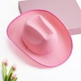thumbnail image 6 of Springcmy Cowboy Hats with Feathers for Women Men Fluffy Cowgirl Hat Felt Wide Brim Western Party Halloween Dress Up Hat, 6 of 7