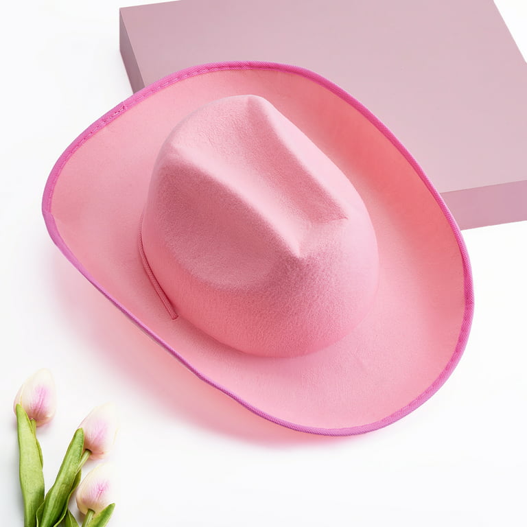 Cowboy Hat Cosplay Party Costume Accessories Play Dress Up Felt Cowboy Hat  For Women