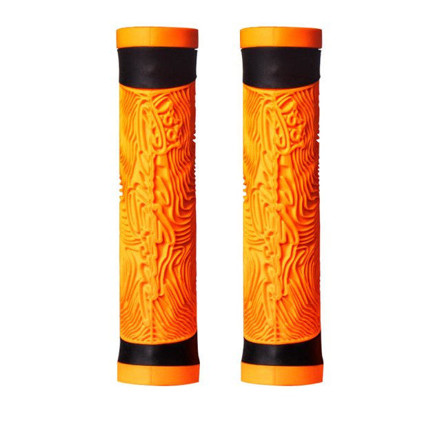 Yuarrent 1 par de empuñaduras de cubierta de manillar de bicicleta de ciclismo antideslizantes suaves de goma Ciclismo Naranja