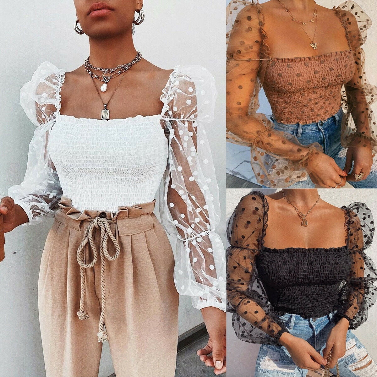 puff mesh top
