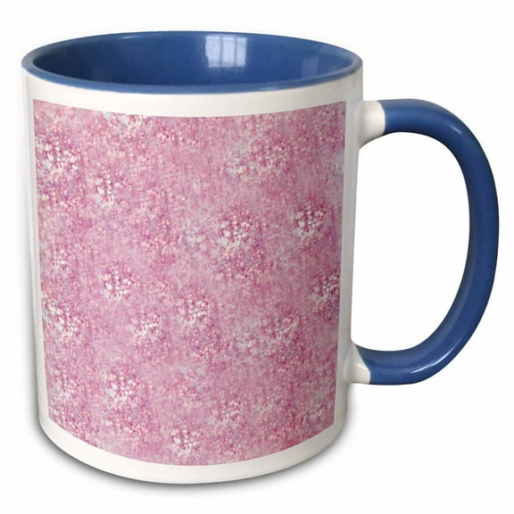 3drose, Pink Glitter, 15oz Two-tone Blue Mug
