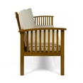 thumbnail image 6 of GDF Studio Dupont Outdoor Acacia Wood 3 Seater Sofa with Cushions, Teak and Cream, 6 of 9