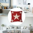 thumbnail image 5 of nygtbtfer 12” x 12” American Flag Stars Short Plush Decorative Pillow Case, Hidden Zipper (2 Count), 5 of 7
